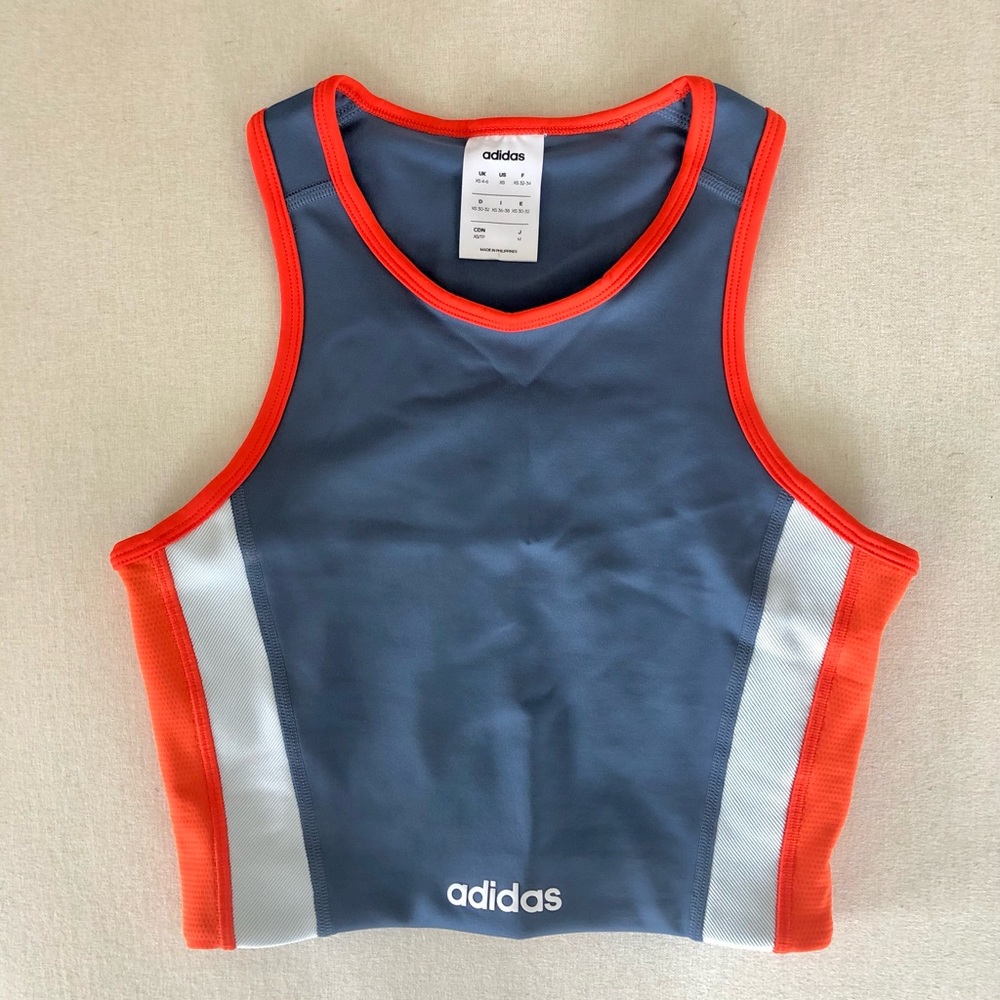 Adidas climalite cropped tank top XS